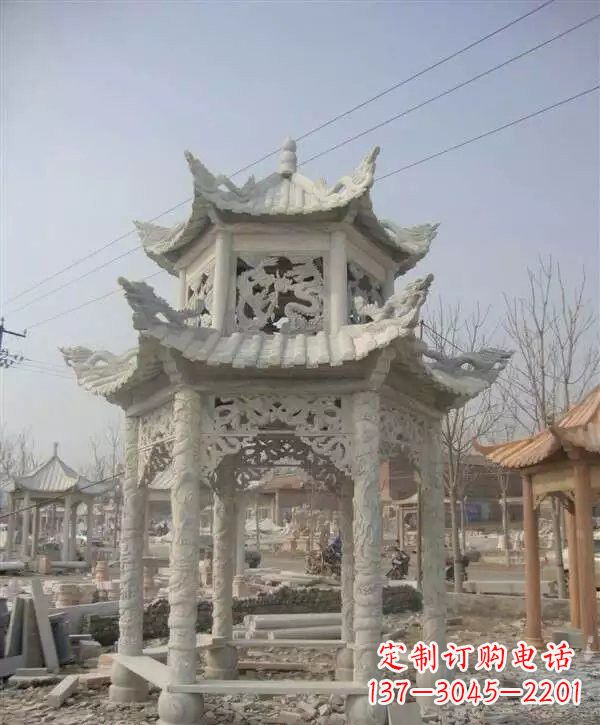 兰州双层凉亭石雕