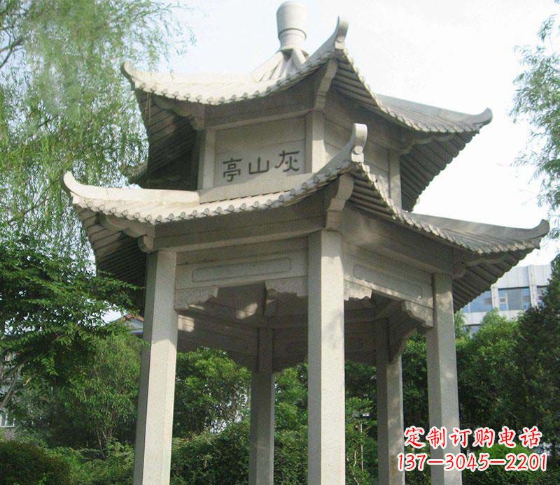 兰州双层石凉亭石雕