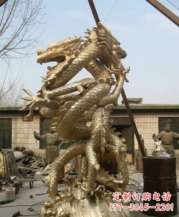 兰州双龙铜雕