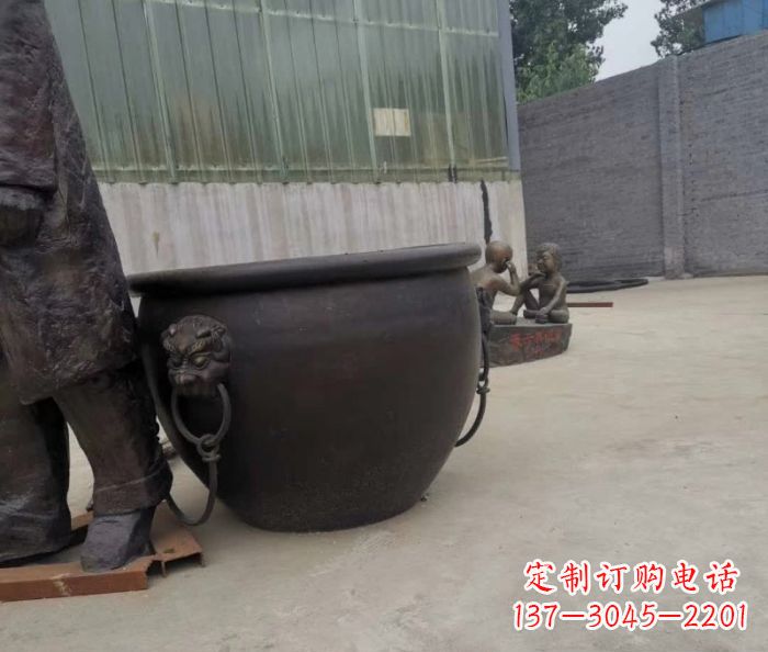 兰州水缸铜雕塑 (2)