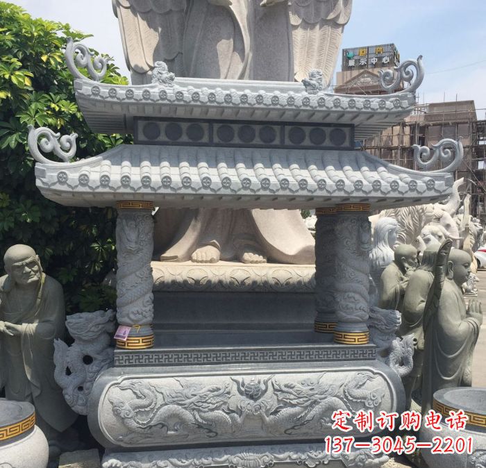 兰州寺庙景观仿古香炉石雕 (2)