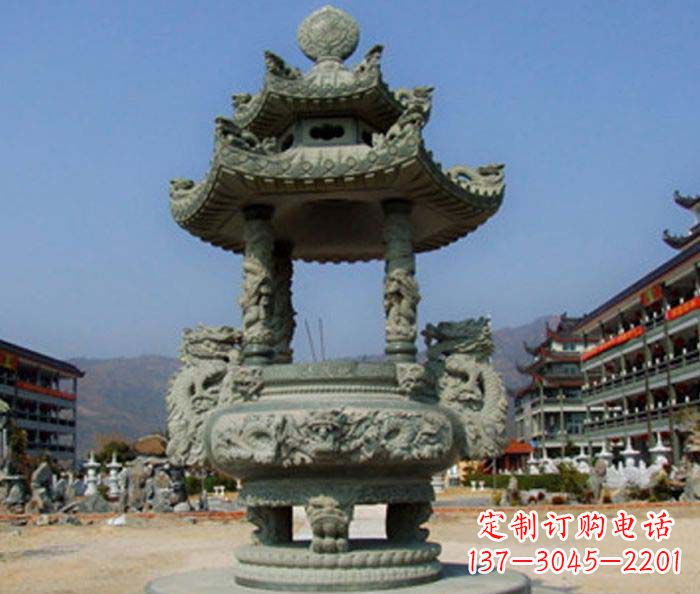 兰州寺庙景观仿古石香炉