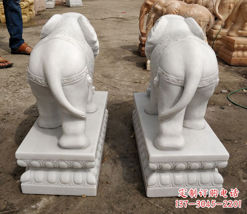 兰州寺庙石雕大象