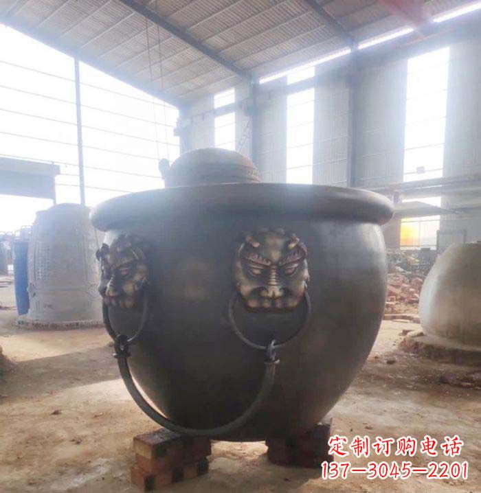 兰州寺庙水缸铜雕