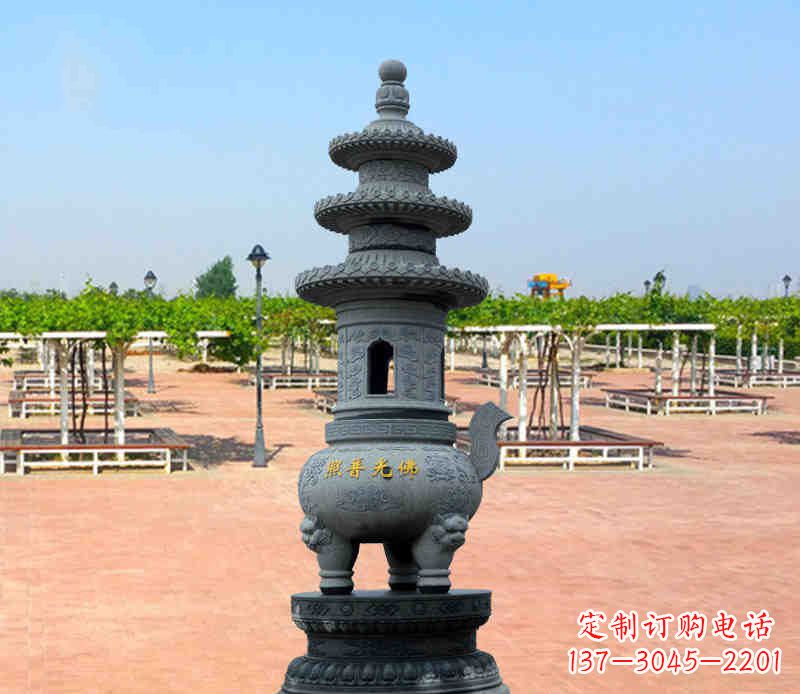 兰州寺庙塔铜雕香炉