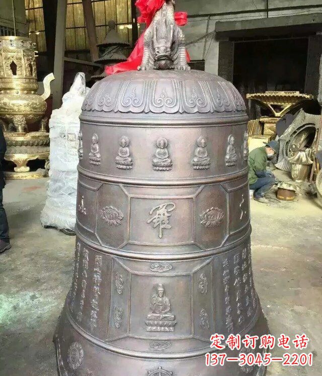 兰州寺庙铜雕钟铸铜钟雕塑
