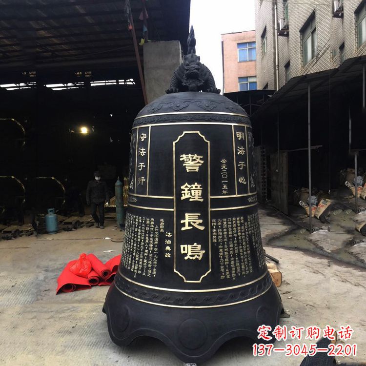 兰州寺庙铜钟雕塑