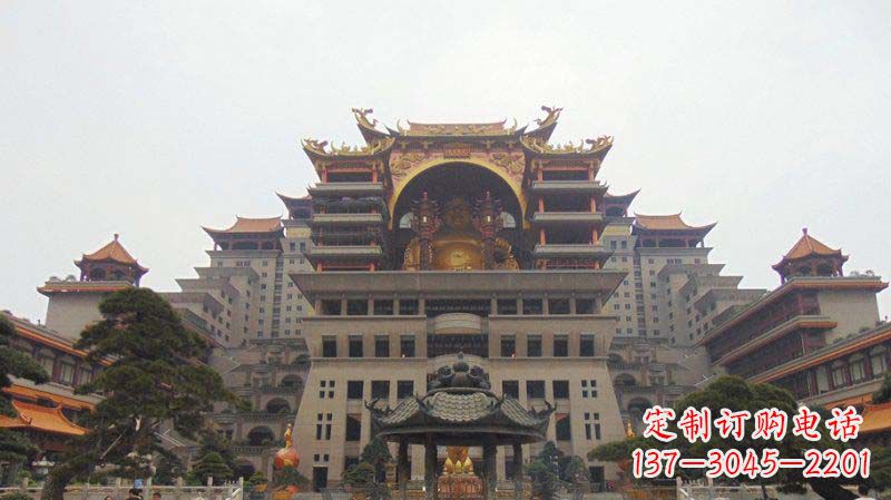 兰州寺庙圆香炉铜雕