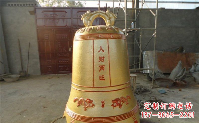 兰州寺庙铸铜钟雕塑