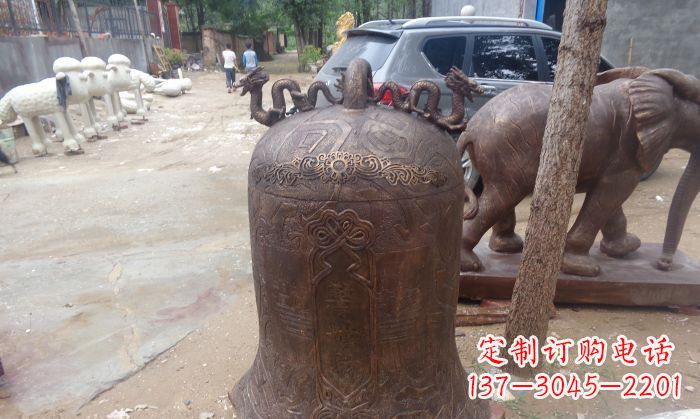 兰州寺庙铸铜钟铜雕 (3)
