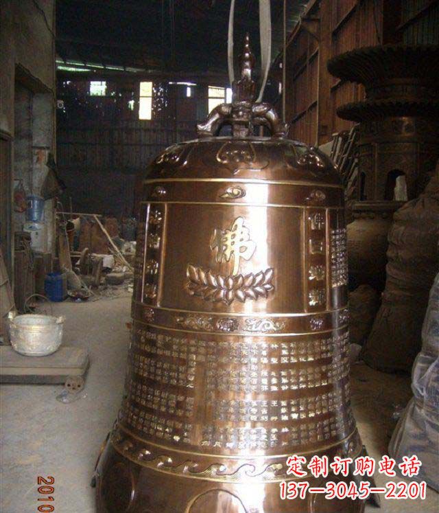 兰州寺庙铸铜钟铜雕