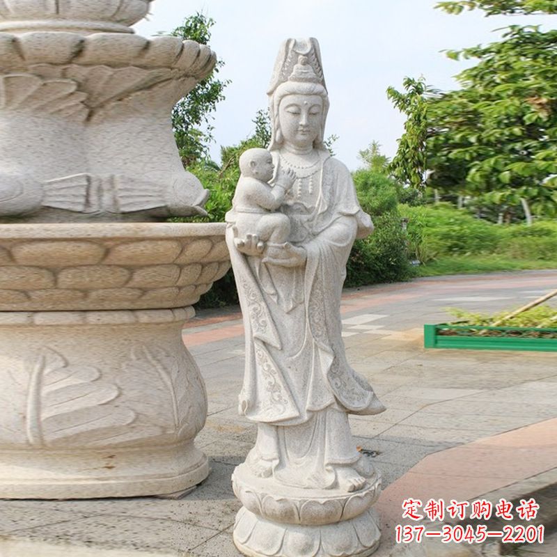 兰州送子观音汉白玉石雕