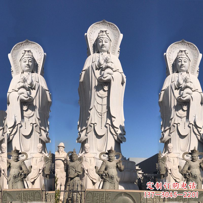 兰州送子观音大型石雕塑