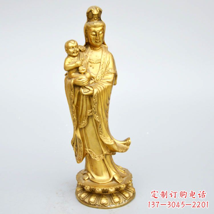 兰州送子观音铜雕