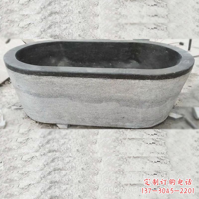 兰州庭院养鱼石雕水槽
