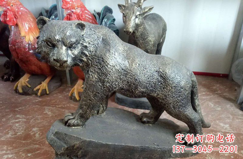 兰州铜雕豹子雕塑