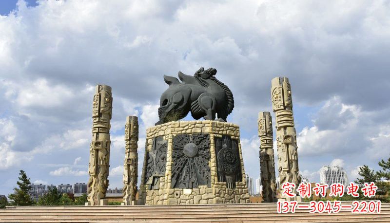 兰州铜雕大型骆驼广场动物雕塑