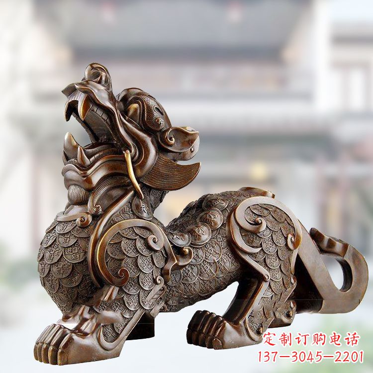 兰州铜雕仿古辟邪貔貅