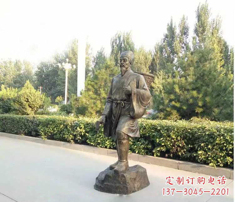 兰州铜雕古代名医李时珍雕塑