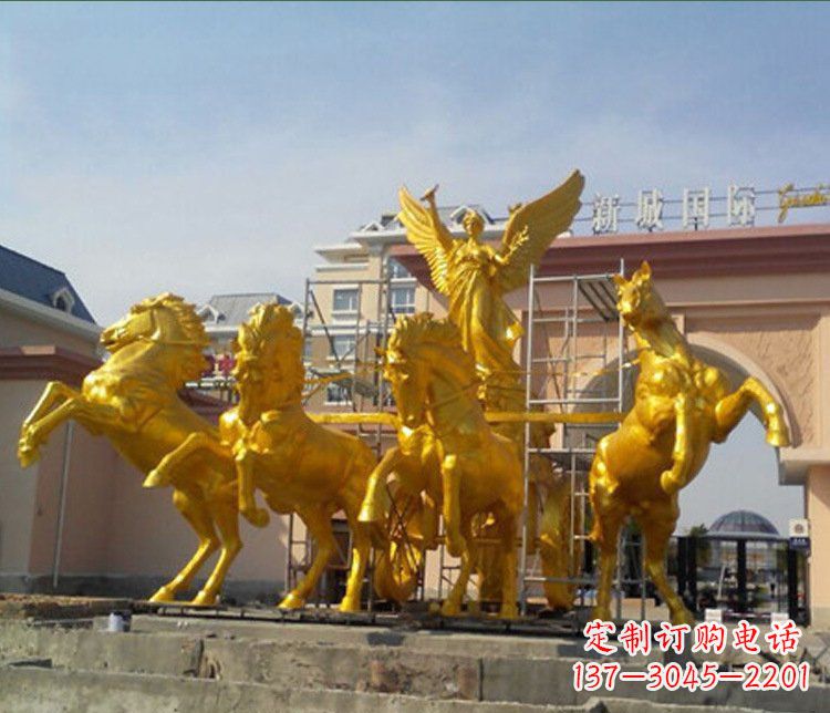 兰州铜雕广场阿波罗战马雕塑