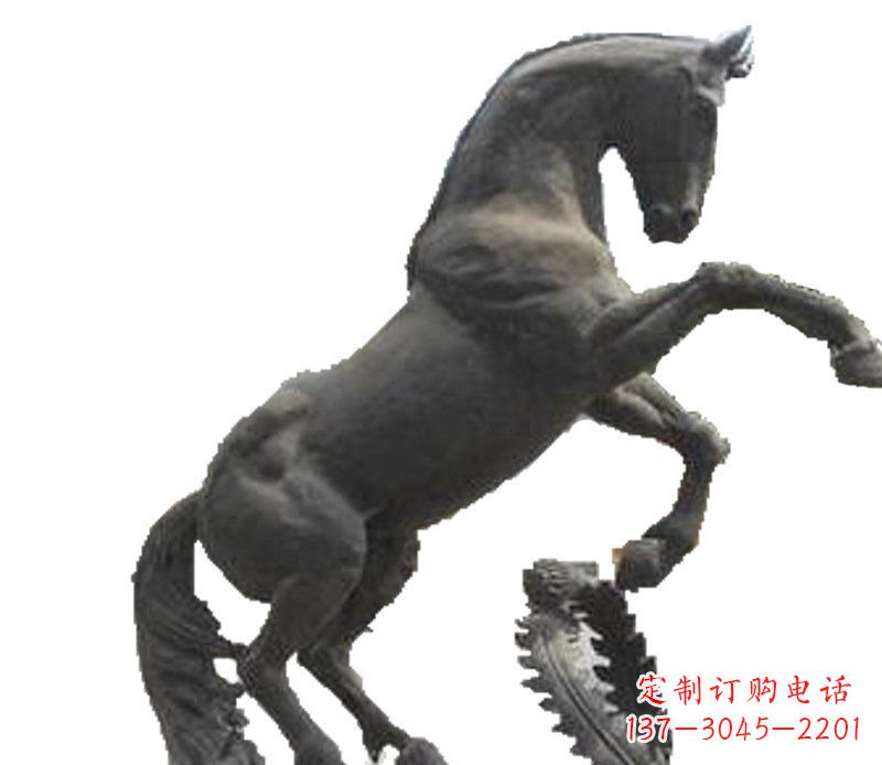 兰州铜雕广场街道景观摆件动物马雕塑