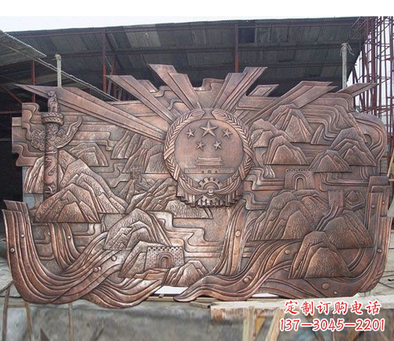 兰州铜雕广场军人壁画雕塑摆件