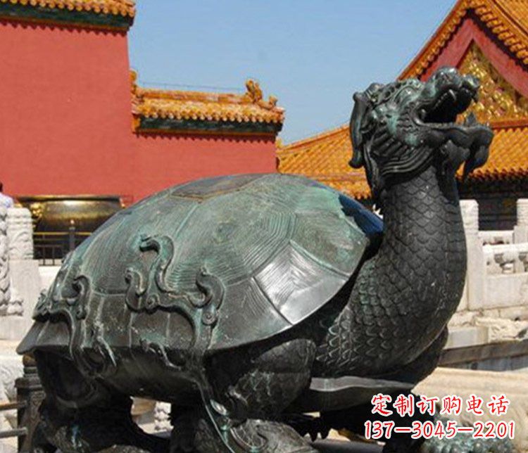 兰州铜雕广场龙龟动物雕塑