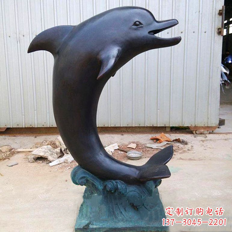 兰州铜雕海豚雕塑