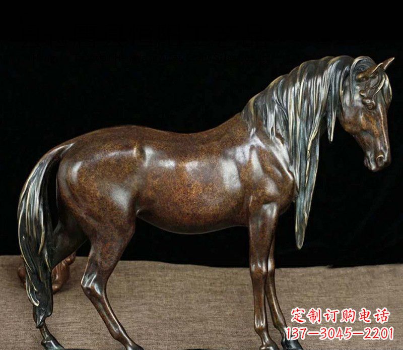 兰州铜雕马公园动物摆件