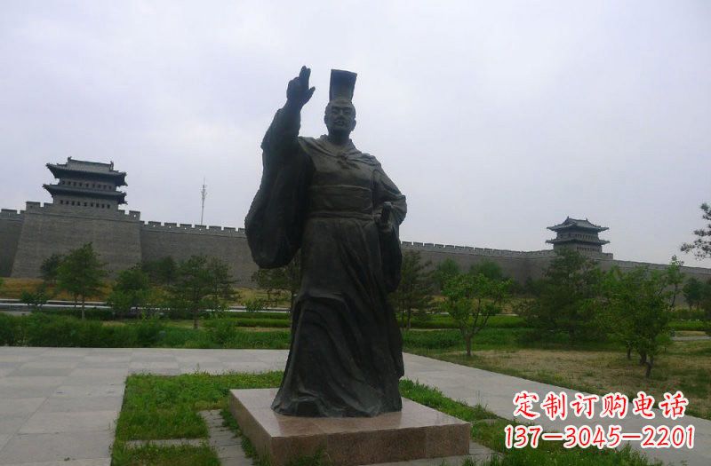 兰州铜雕秦始皇古代名人雕塑