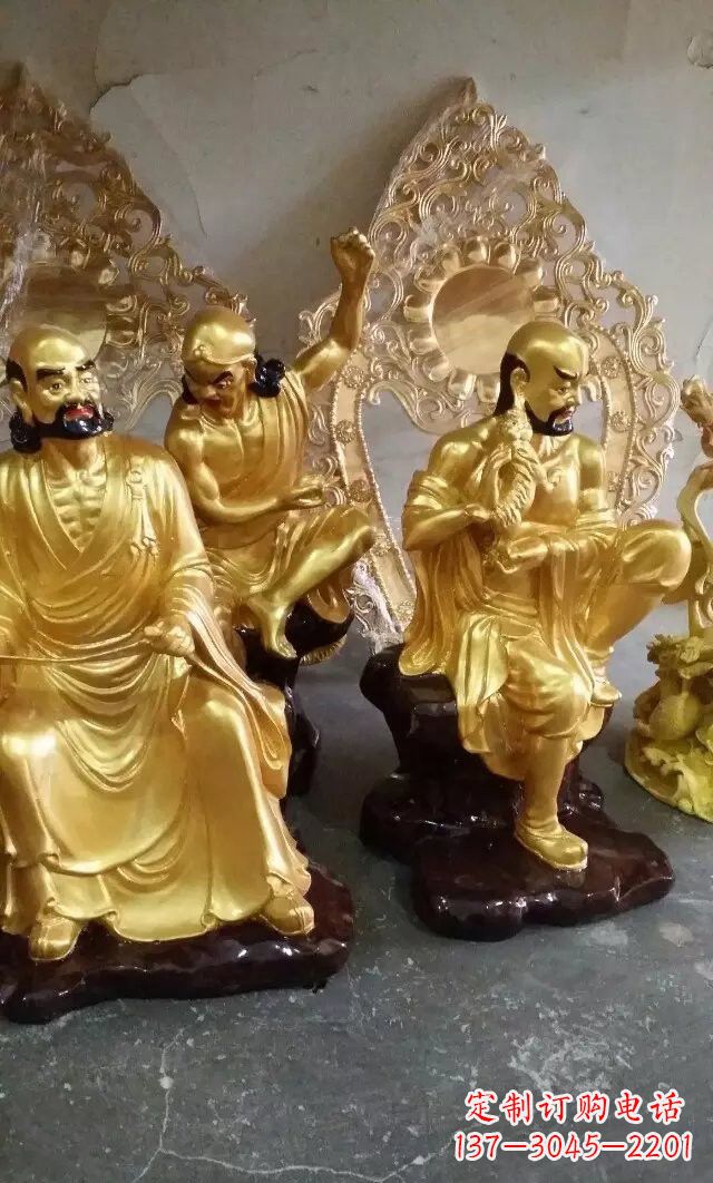 兰州铜雕十八罗汉