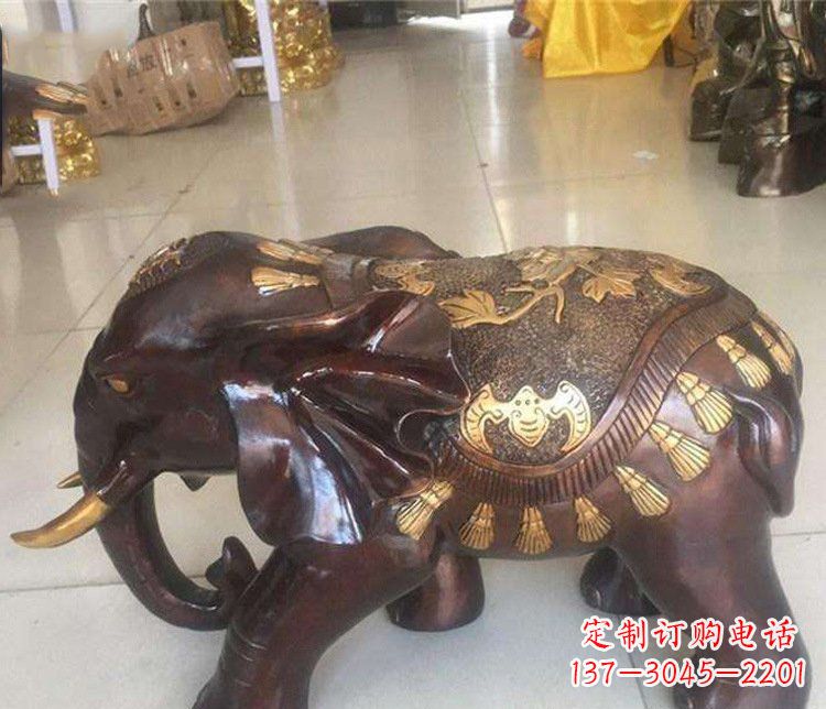 兰州铜雕室内装饰小象雕塑摆件