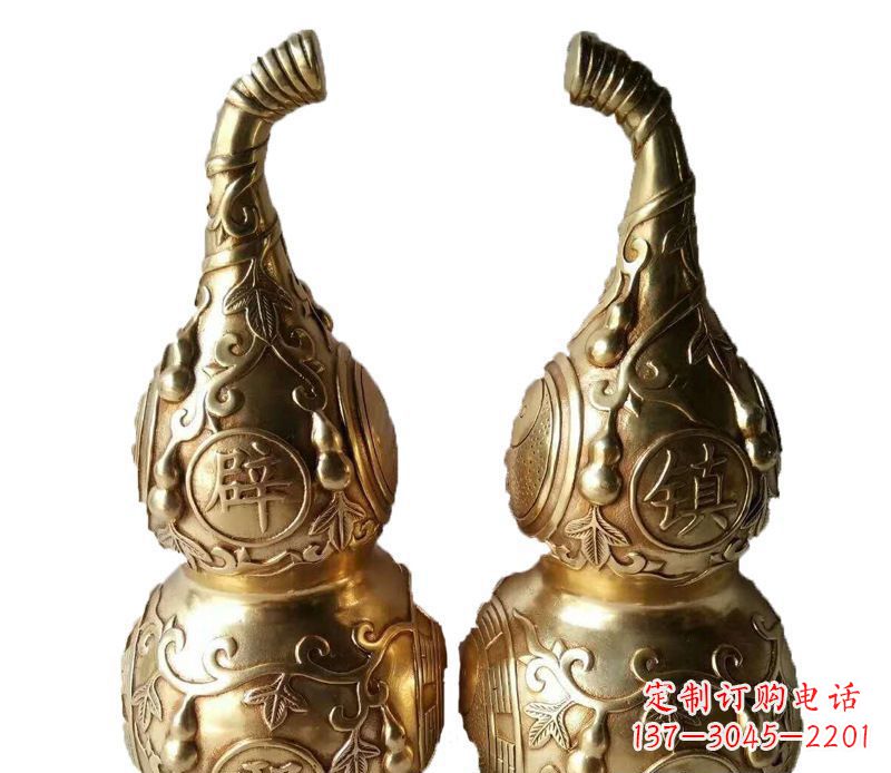 兰州铜雕寺庙平安葫芦雕塑