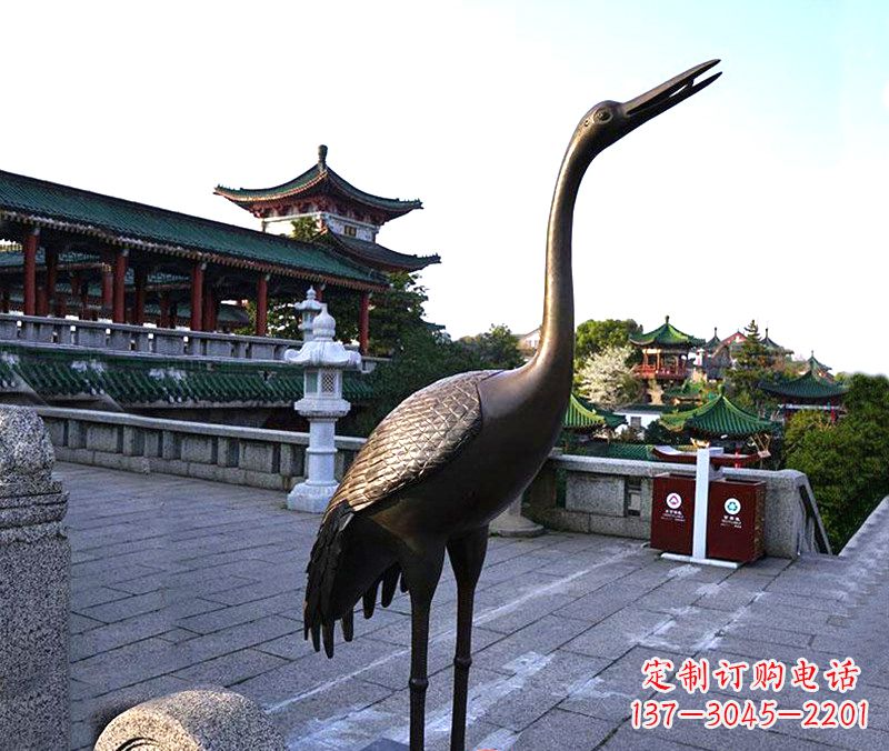 兰州铜雕仙鹤雕塑