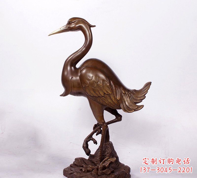 兰州铜雕仙鹤动物雕塑