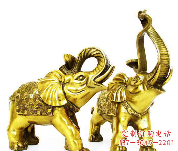 兰州铜雕小象公园动物雕塑