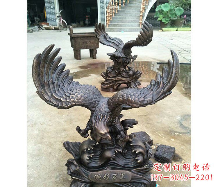 兰州铜雕园林飞鹰动物雕塑