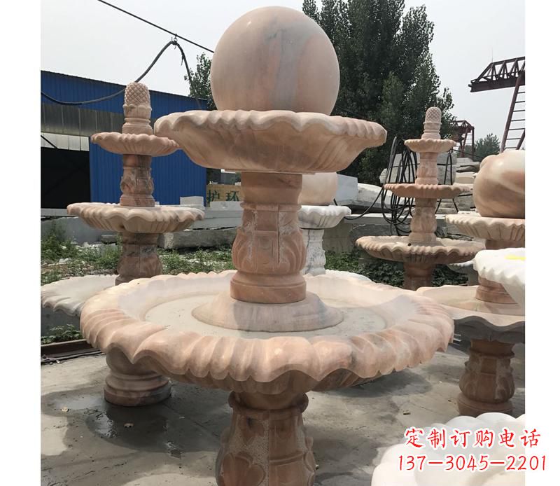 兰州晚霞红景观风水球雕塑