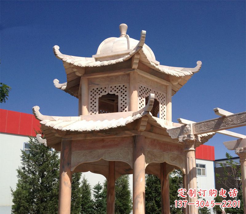 兰州晚霞红景观凉亭雕塑