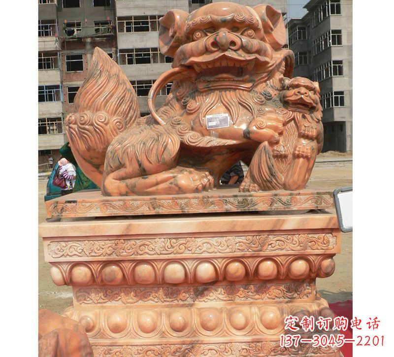 兰州晚霞红南方石狮子