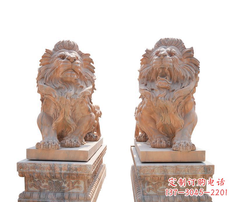 兰州晚霞红欧式狮子雕塑