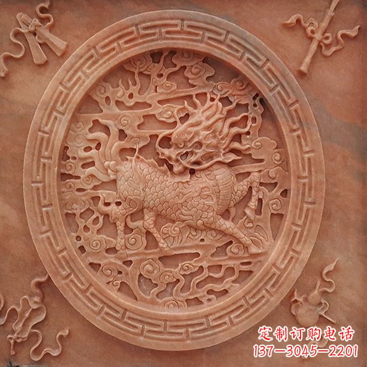 兰州晚霞红麒麟建筑装饰壁画