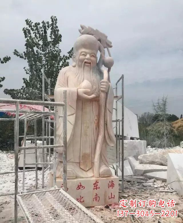 兰州晚霞红神像老寿星雕塑