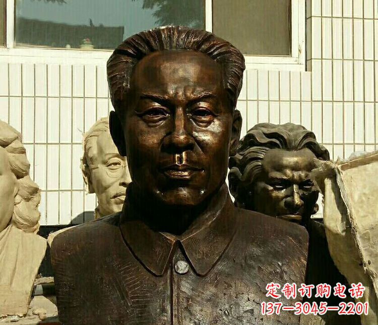 兰州伟人刘少奇胸像铜雕