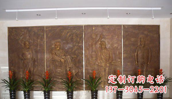 兰州伟人纪念馆大厅铜浮雕