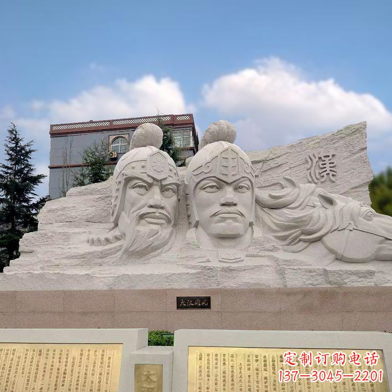 兰州卫青与霍去病石刻浮雕头像