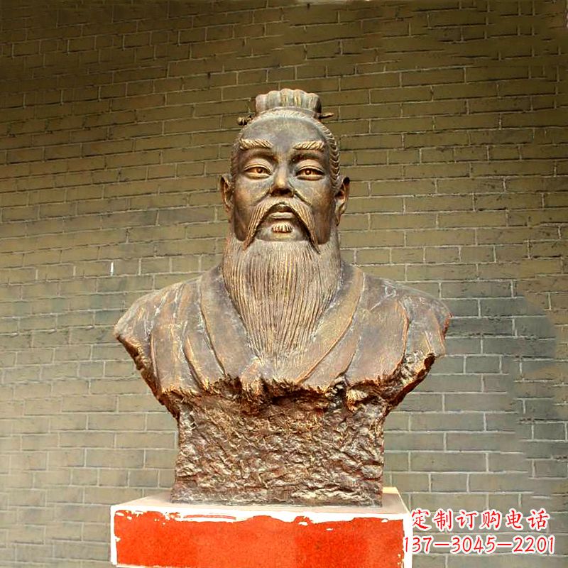 兰州五帝之帝喾半身像胸像雕塑