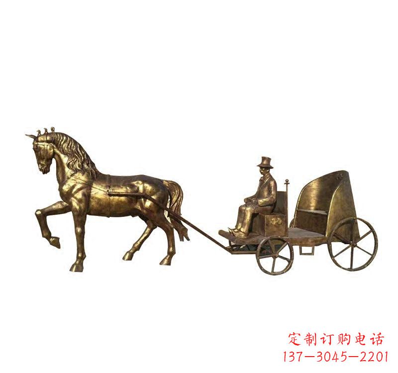 兰州西方马车铜雕