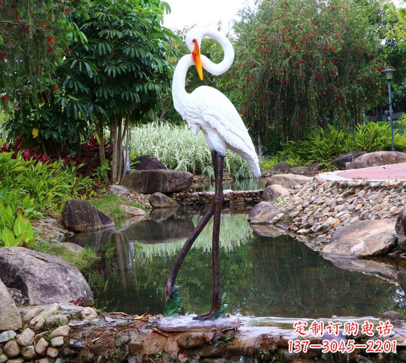 兰州仙鹤雕塑摆件