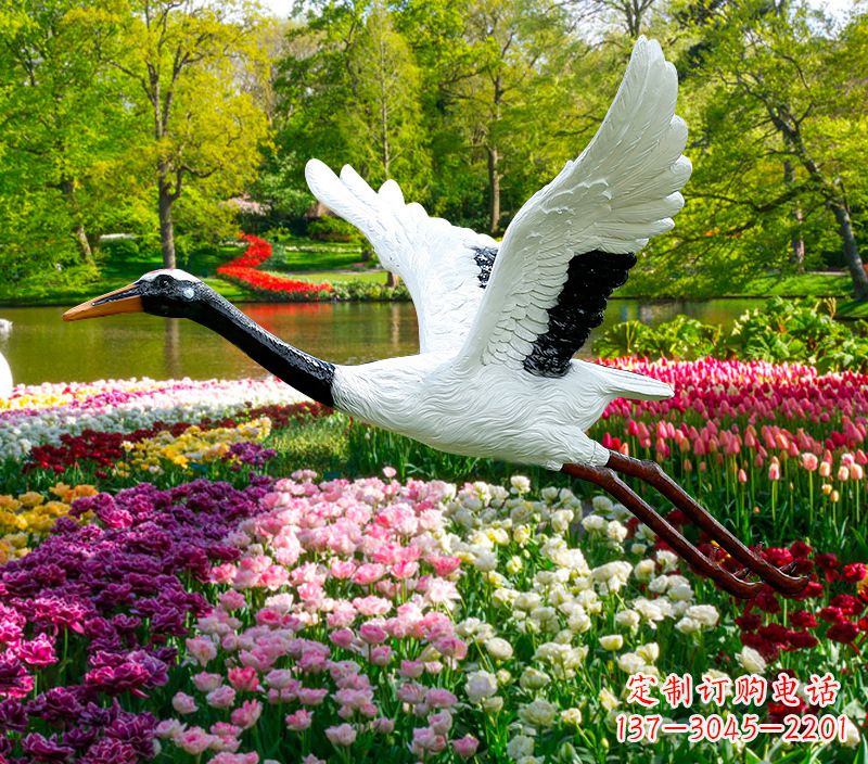 兰州仙鹤雕塑灯